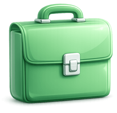 Green business briefcase